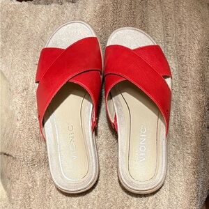 Vionic Women's Bold Red Slide Sandals
